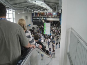 gamescom 2011 Freitag Rolltreppe