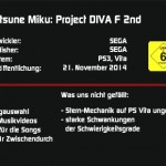Hatsune Miku Project DIVA F 2nd Fazit