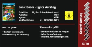 Sonic Boom: Lyrics Aufstieg Fazit