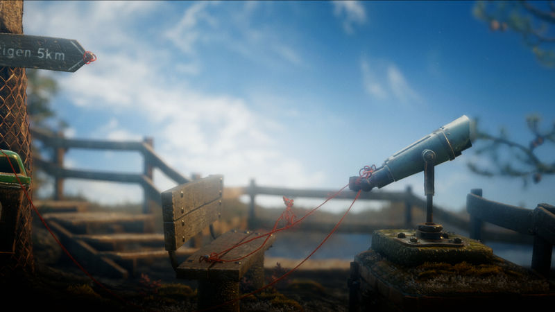 Unravel: Yarny steht vor einem Teleskop