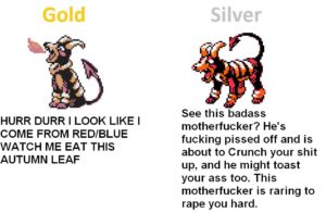 Pokémon Silber Gold Meme vergleich