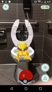 Pokémon go abra toilet