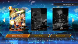DRAGON BALL FighterZ Story Menü
