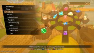 DRAGON BALL FighterZ Weltkarten Menü
