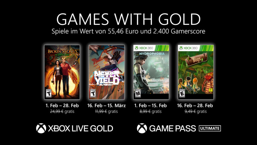 Games with Gold Februar 2022