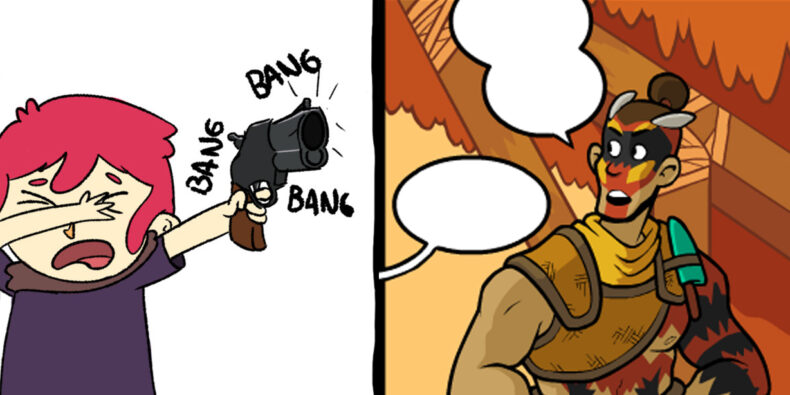 Comic-Artikelbild bestehend aus jeweils der Hälfte der beiden Comics der Woche