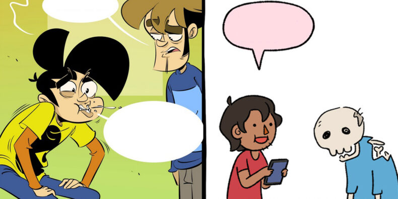 Ein Artikelbild, das jeweils zur Hälfte aus den Comics von Penny Arcade und Clueless Hero besteht