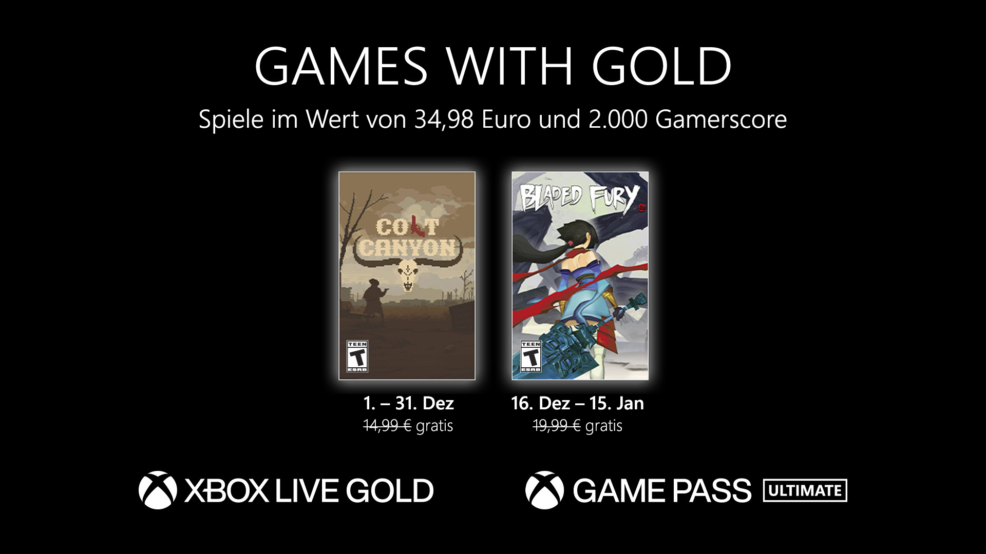 Games with Gold Dezember 2022