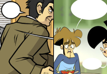 Ein Artikelbild bestehend aus jeweils einem Panel vom Penny Arcade Comic und ein Panel vom Awkward Zombie Comic